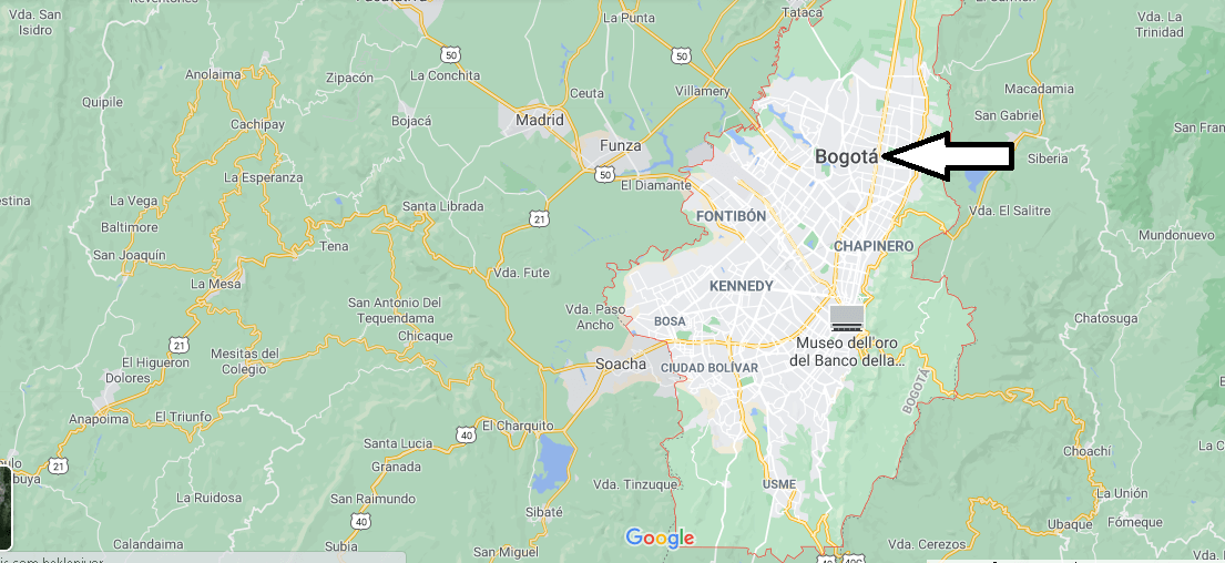 Dove è situata Bogotá