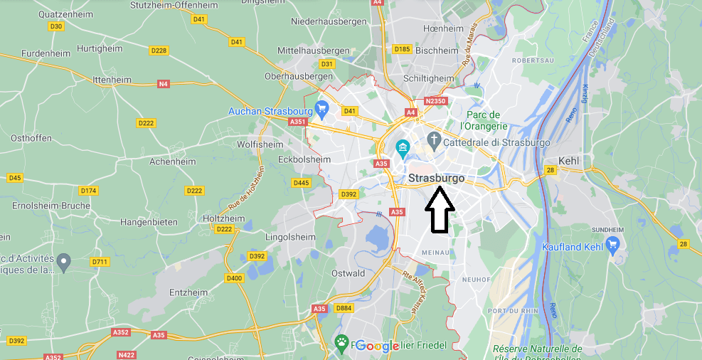 Dove si trova Strasburgo nazione