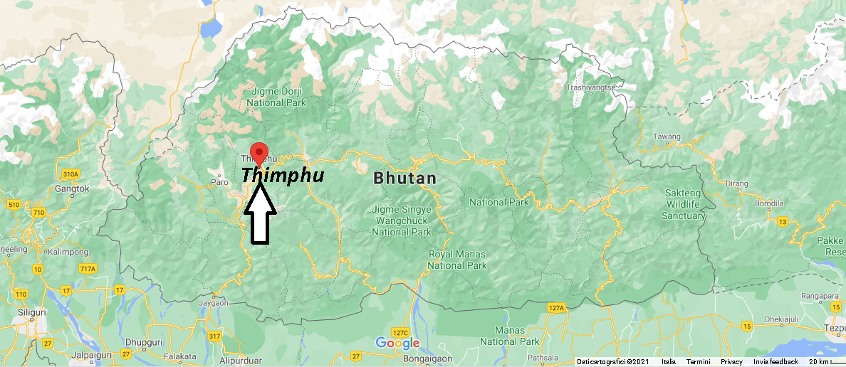 Dove si trova Thimphu