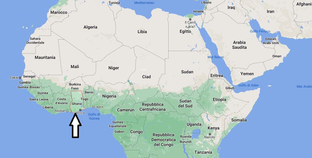 Dove si trova il Ghana in Africa