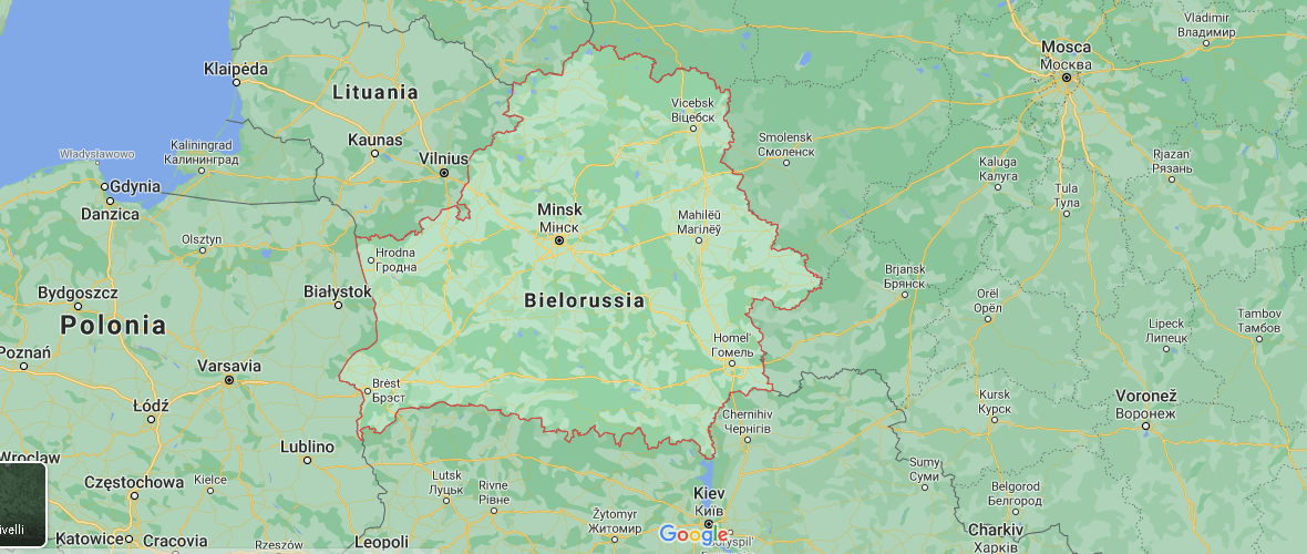 Dove si trova la Bielorussia rispetto alla Russia