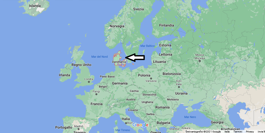 Dove si trova la Danimarca in Europa