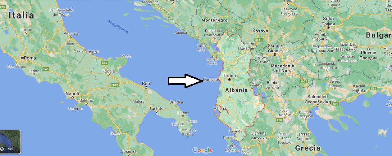 Dove si trova lo stato Dell'Albania