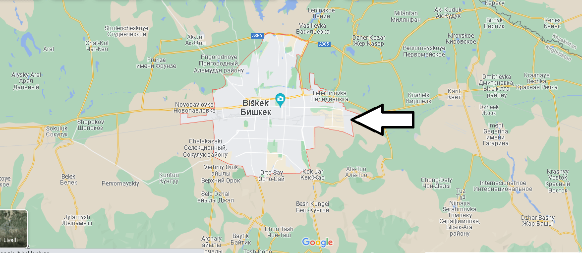 Cartina Mappa Biškek