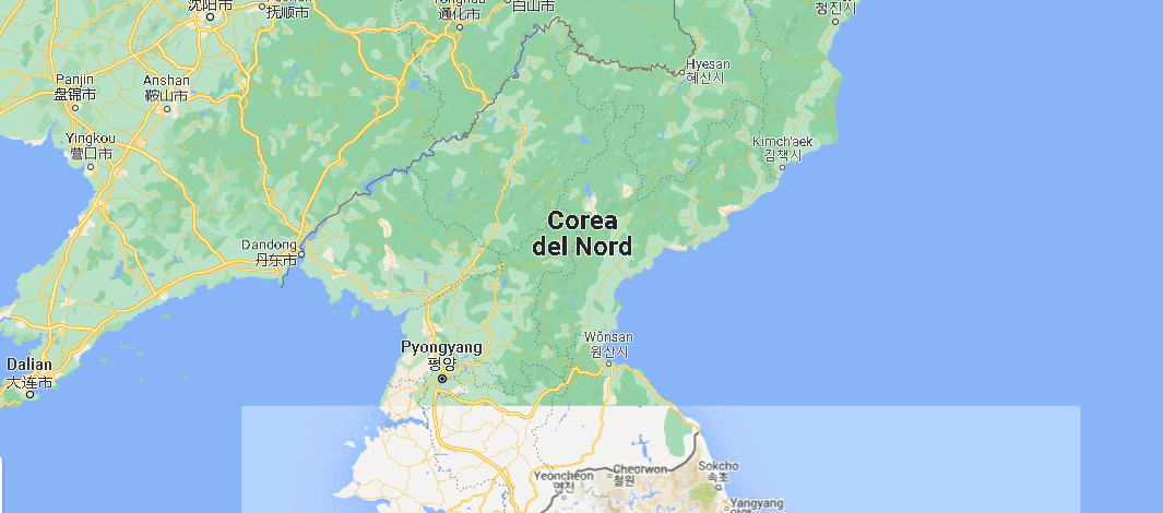 Cartina Mappa Corea del Nord