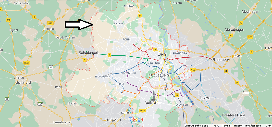 Cartina Mappa Delhi