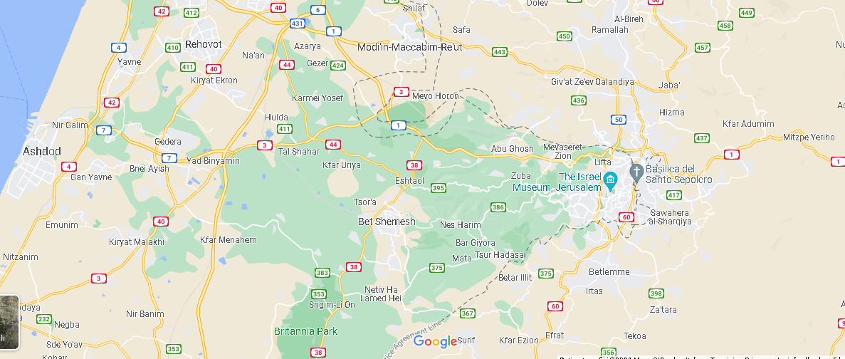 Cartina Mappa Gerusalemme