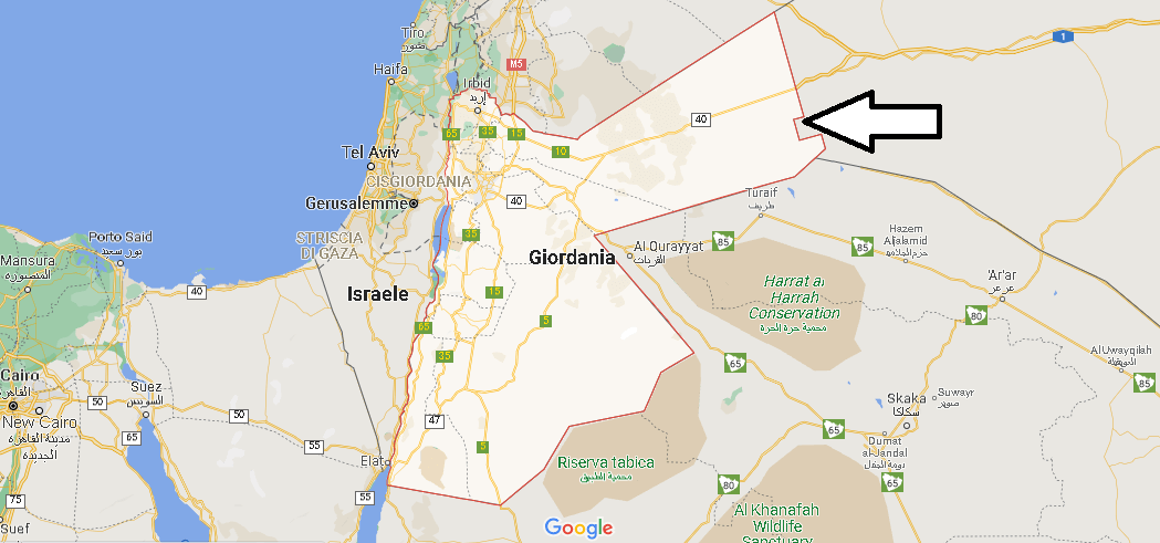 Cartina Mappa Giordania