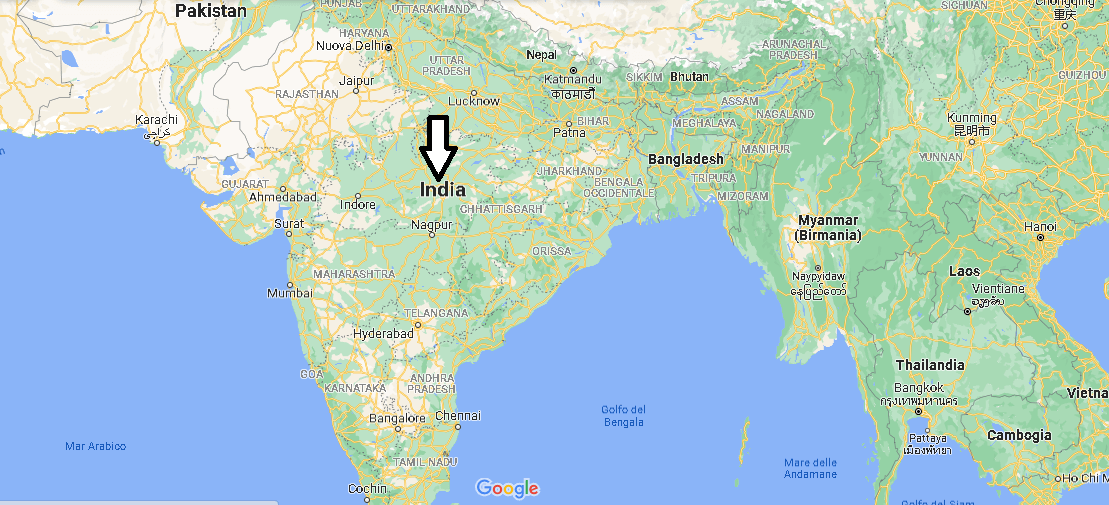 Cartina Mappa India