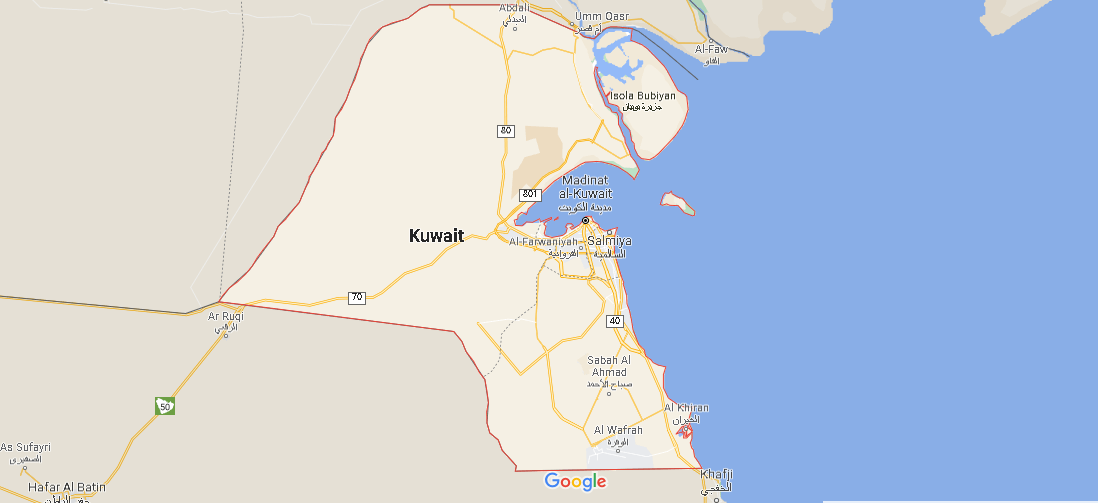 Cartina Mappa Kuwait