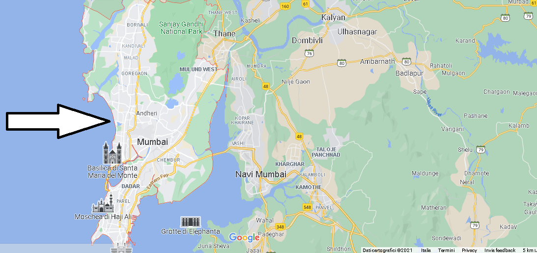 Cartina Mappa Mumbai