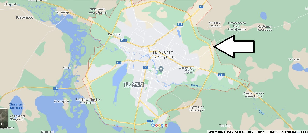 Cartina Mappa Nur-Sultan