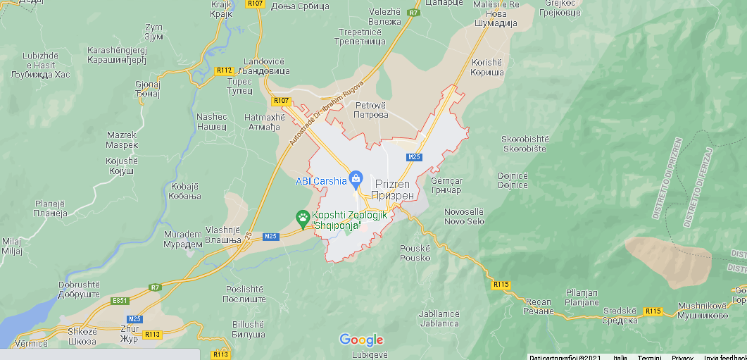 Cartina Mappa Prizren