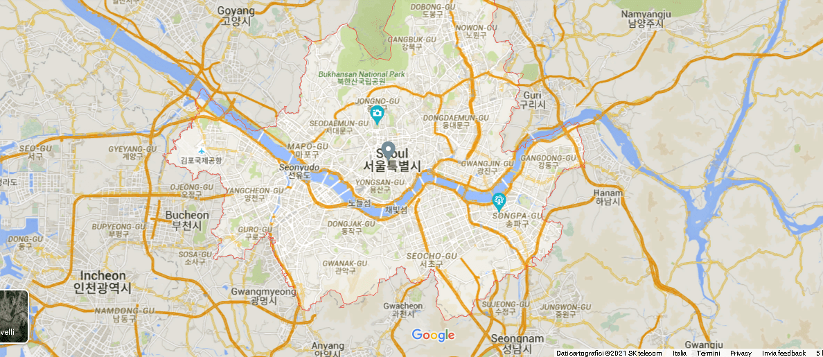 Cartina Mappa Seul