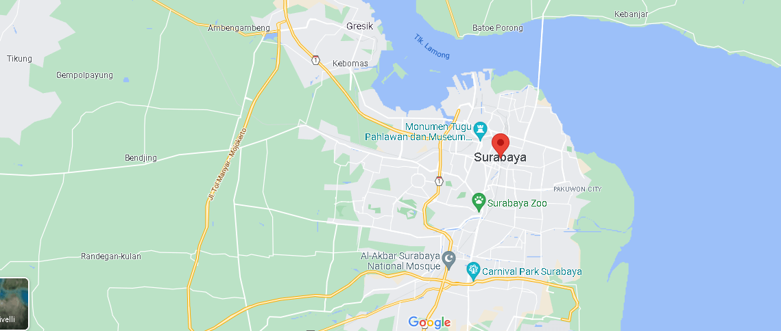Cartina Mappa Surabaya