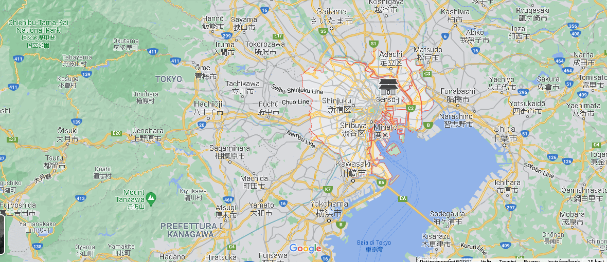 Cartina Mappa Tokyo