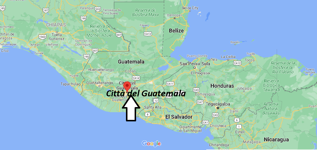 Dove si trova Città del Guatemala