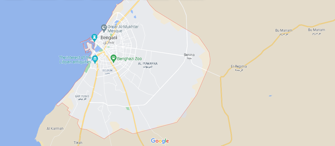 Cartina Bengasi