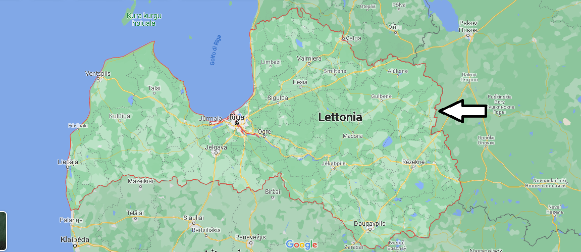 Cartina Lettonia