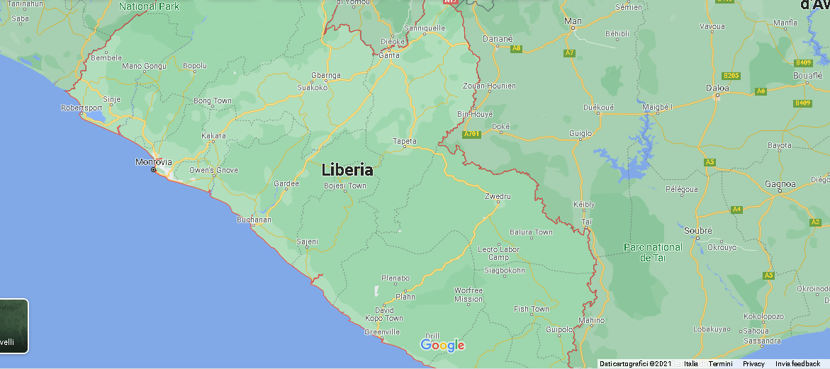 Cartina Liberia