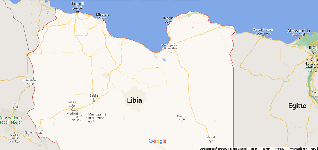 Cartina Libia