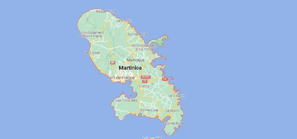 Cartina Martinique