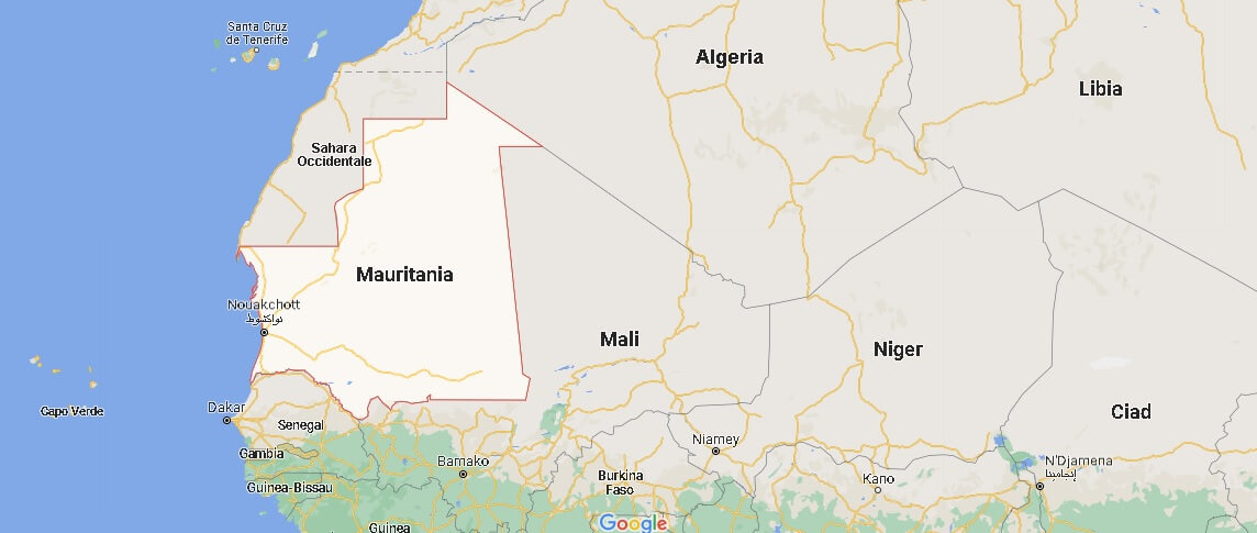 Cartina Mauritania