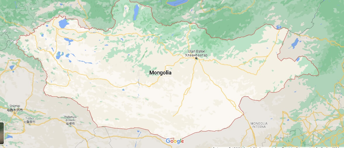 Cartina Mongolia