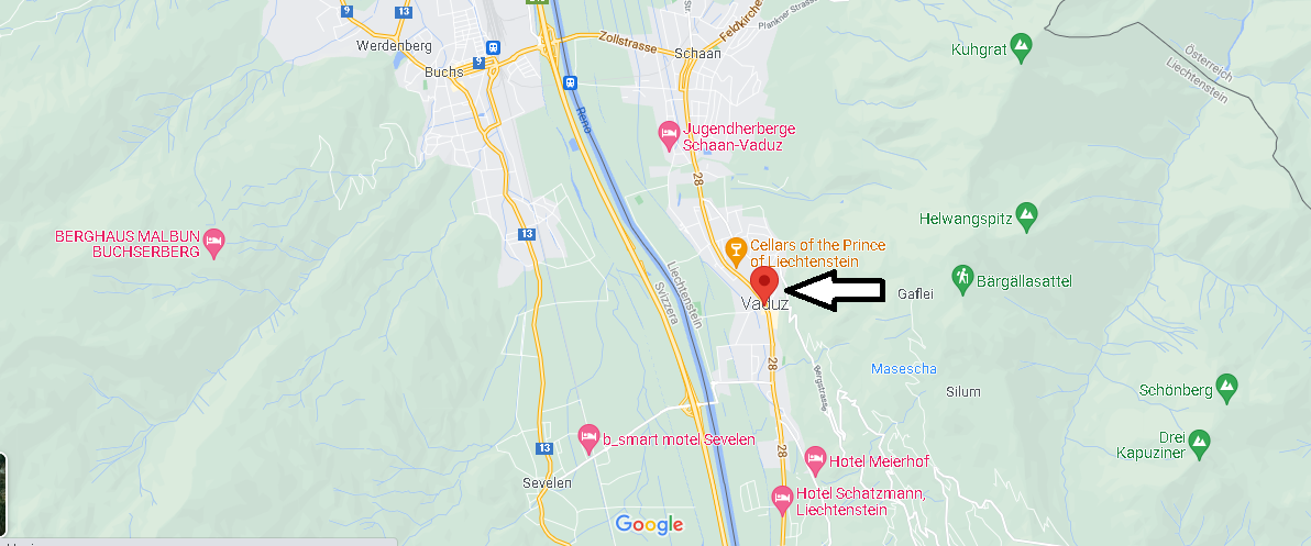 Cartina Vaduz