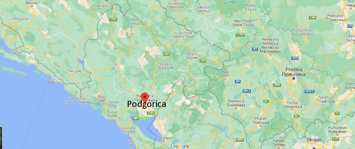 Dove si trova Podgorica