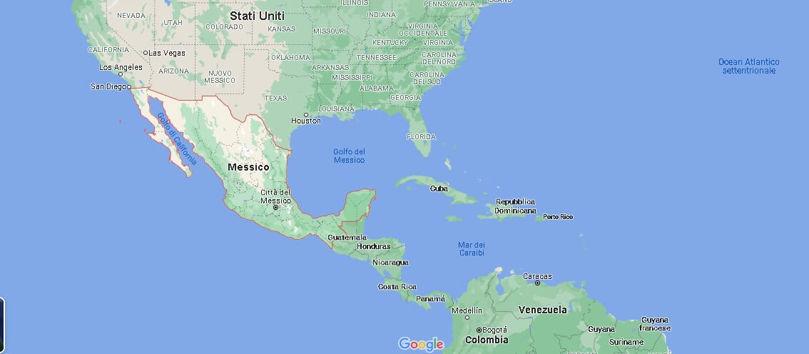 Dove si trova il Messico mappa