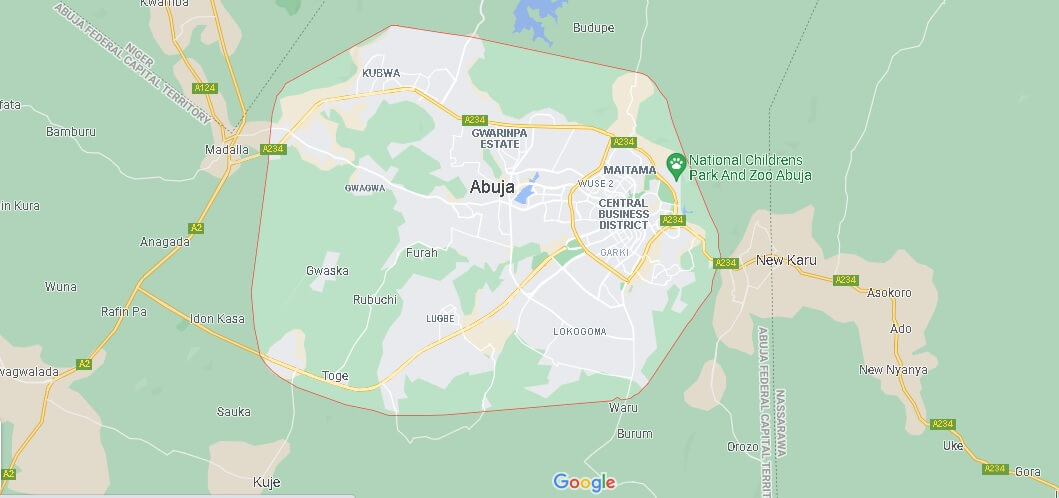 Cartina Abuja