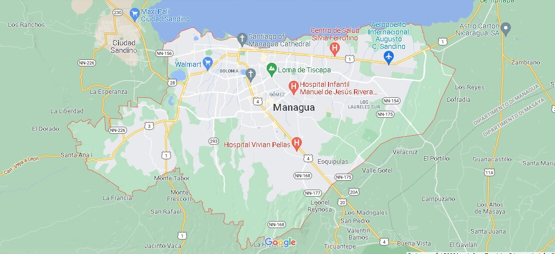 Cartina Managua
