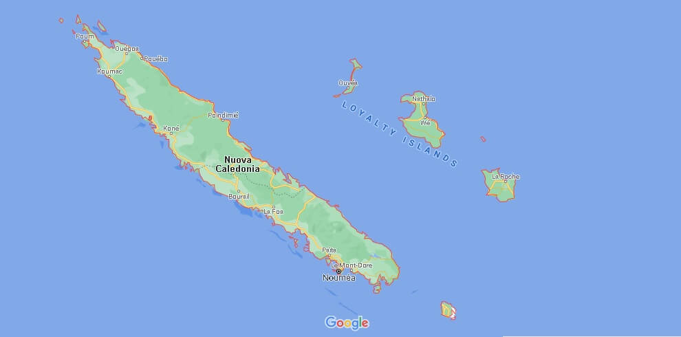 Cartina Nuova Caledonia