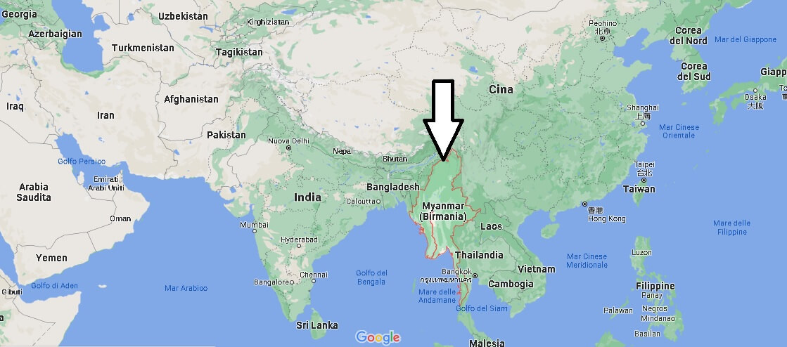 Dove si trova Myanmar