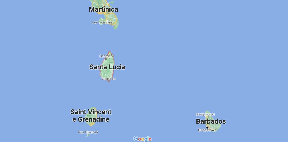Dove si trova Saint Lucia