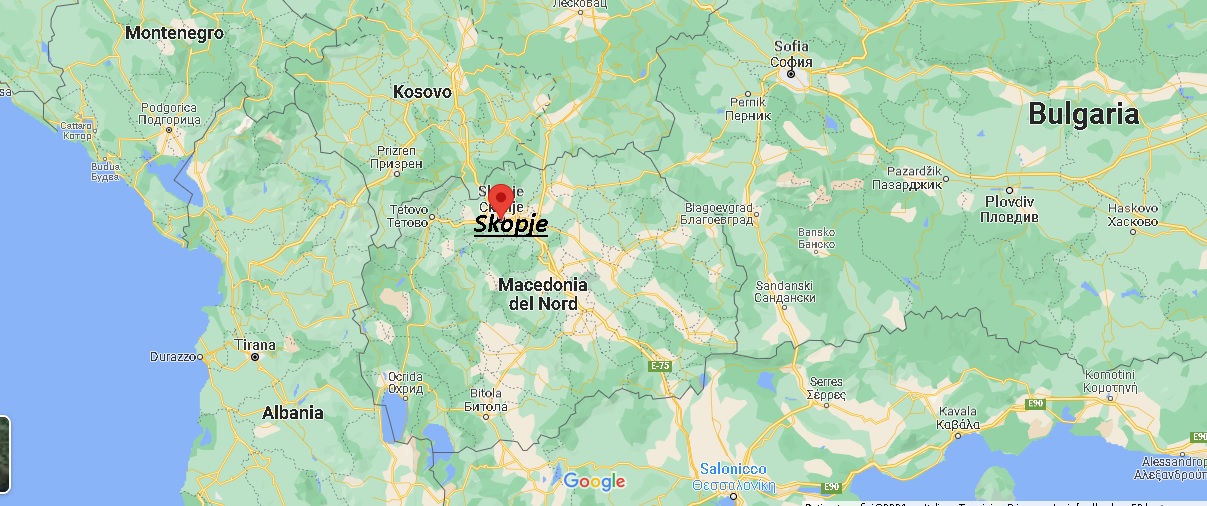 Dove si trova Skopje