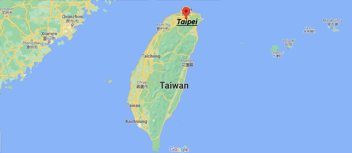 Dove si trova Taipei