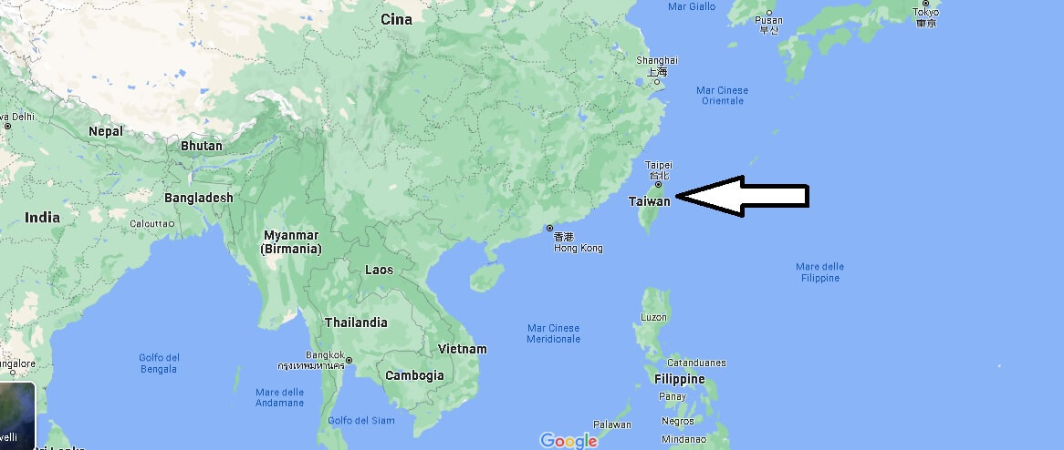 Dove si trova Taiwan