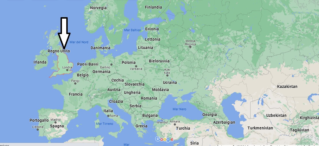 Dove si trova l'Inghilterra in Europa