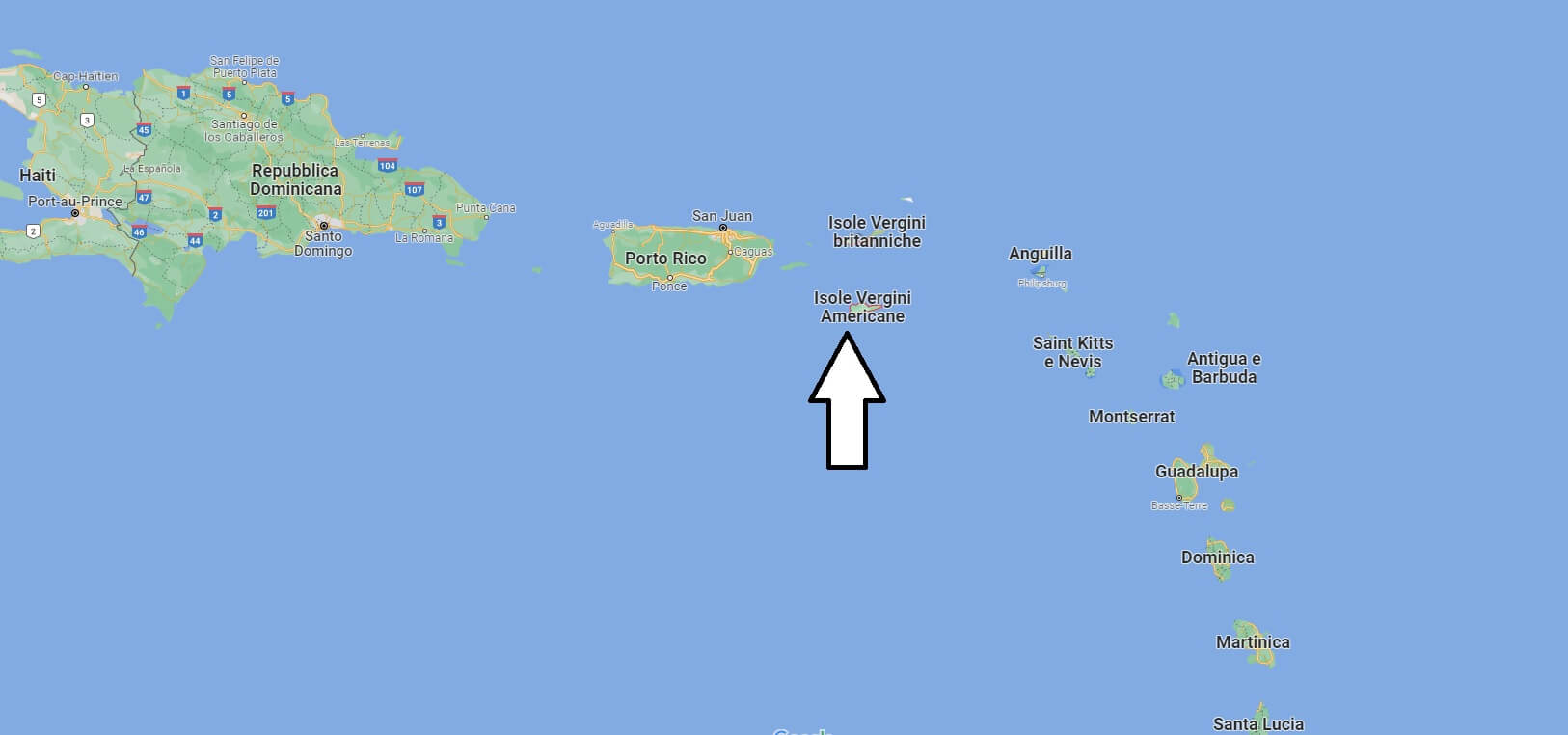 Dove si trova le Isole Vergini americane