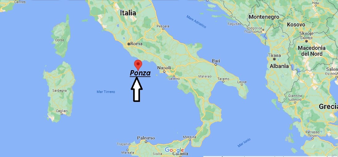 Dove si trova l'isola di Ponza in Italia