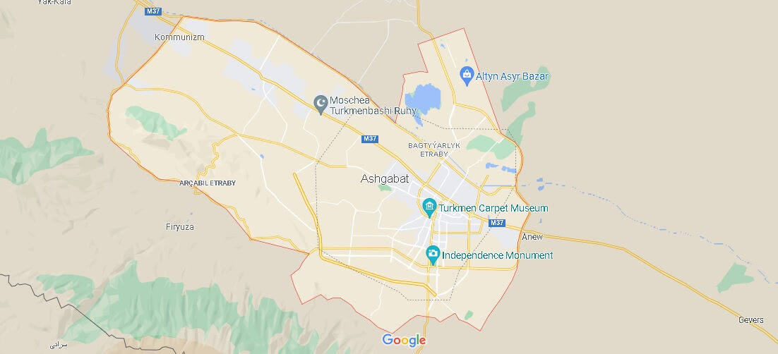 Mappa Ashgabat