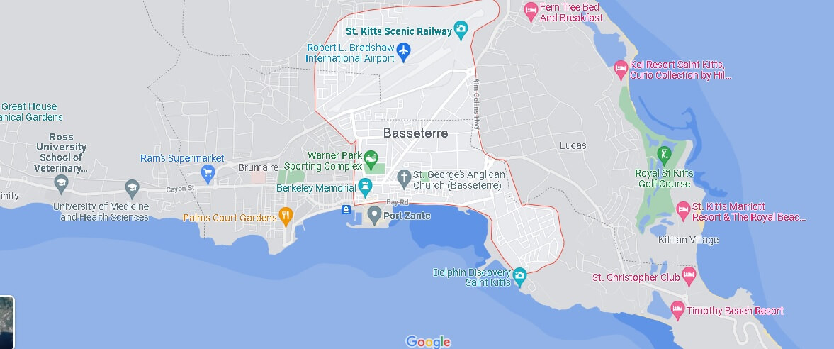 Mappa Basseterre