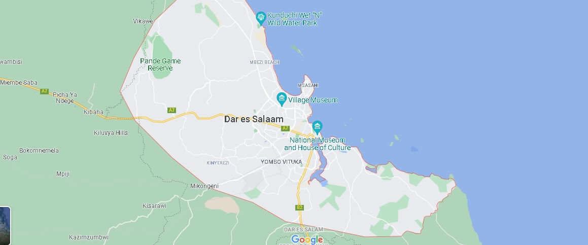 Mappa Dar es Salaam