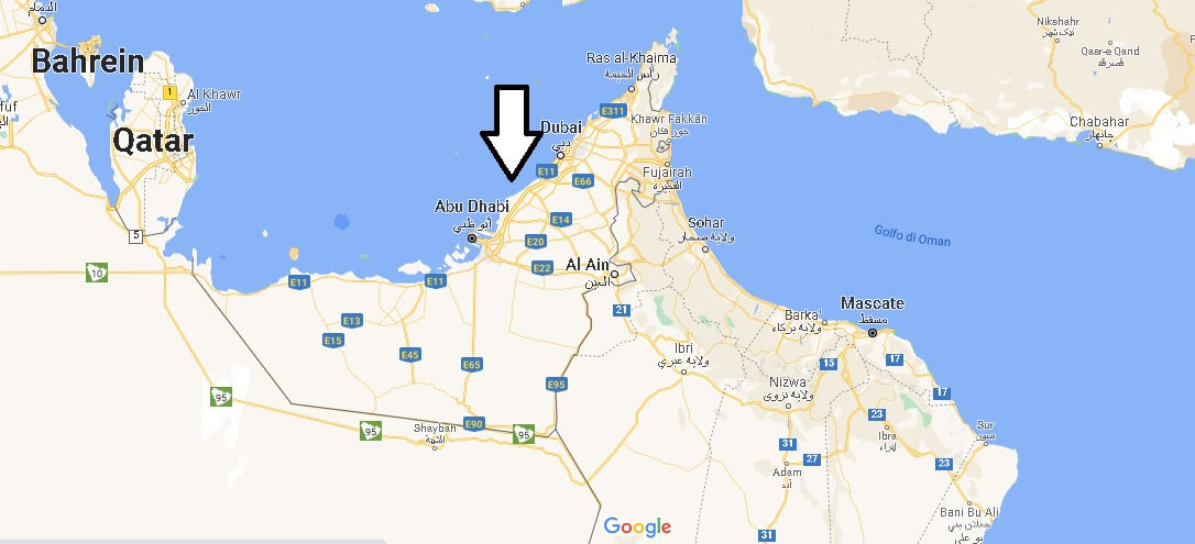 Mappa Emirati Arabi Uniti