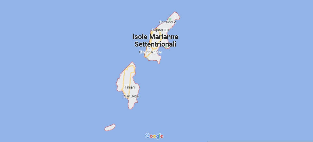 Mappa Isole Marianne Settentrionali