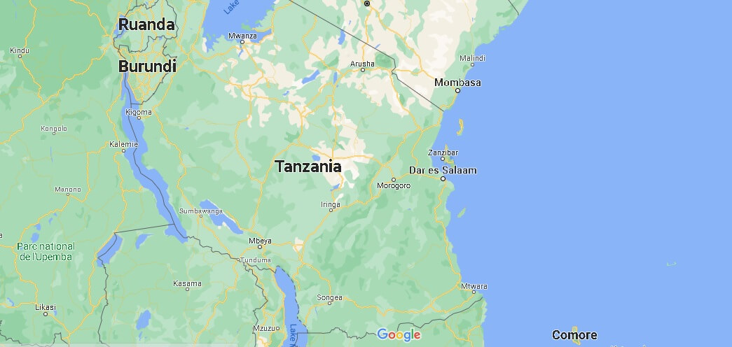 Mappa La Tanzania