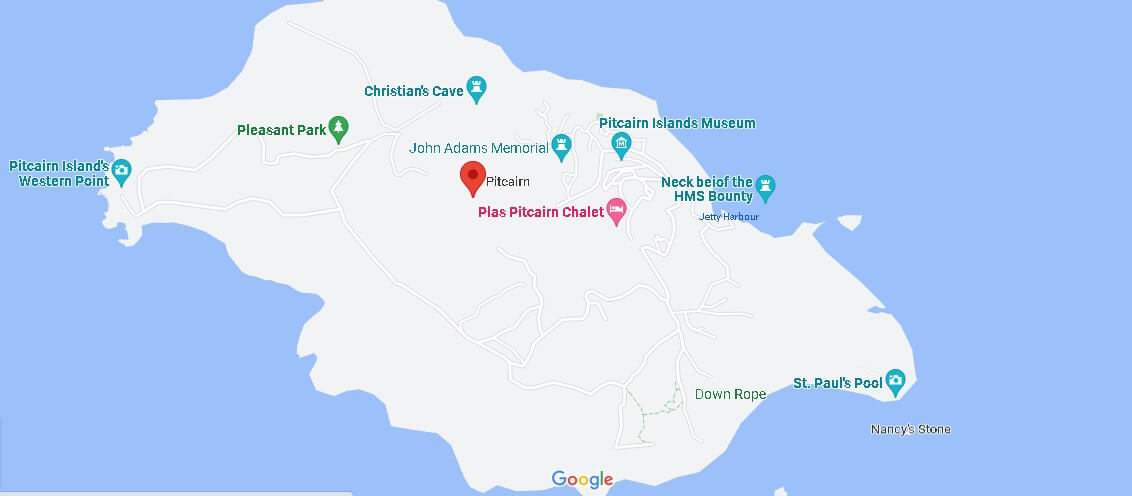 Mappa L'isola Pitcairn
