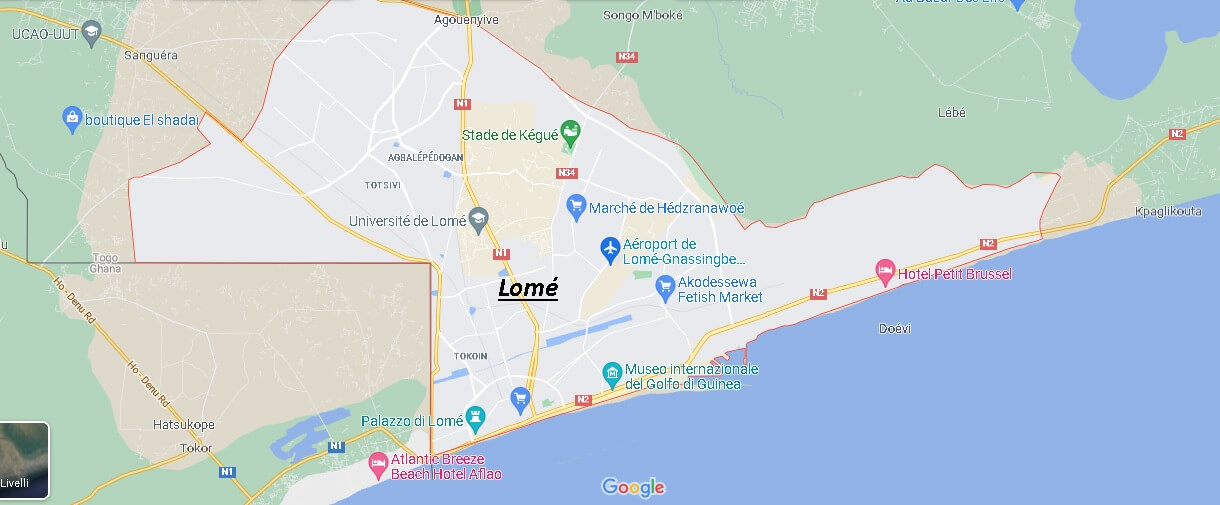 Mappa Lomé